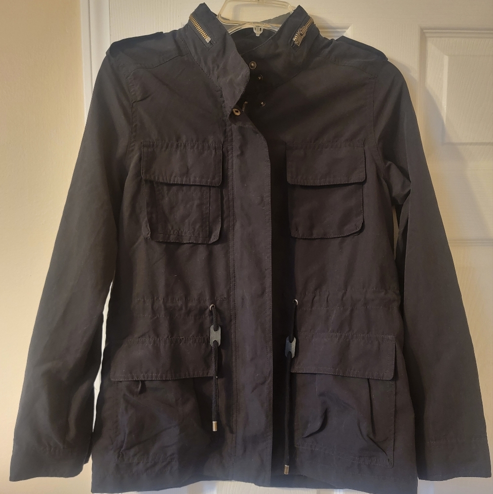 Love Tree Black Light-weight Utility Jacket - size Medium